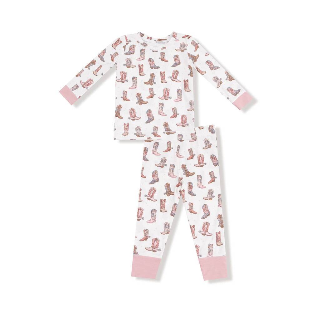 NEW ANGEL DEAR girls long sleeve loungewear set in future cowgirl